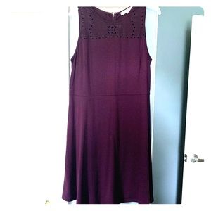Loft Purple Cutout Dress